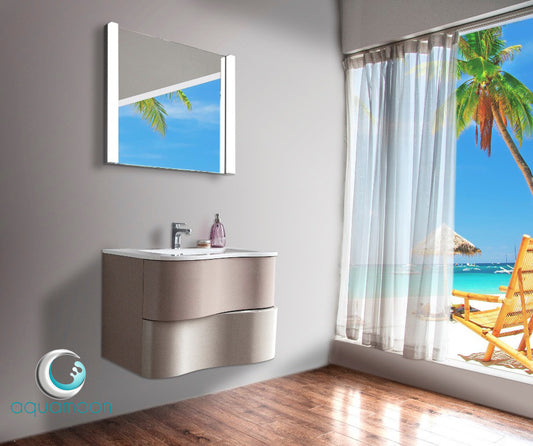 Aquamoon Cambria 31" Modern Bathroom Vanity Set - Stone