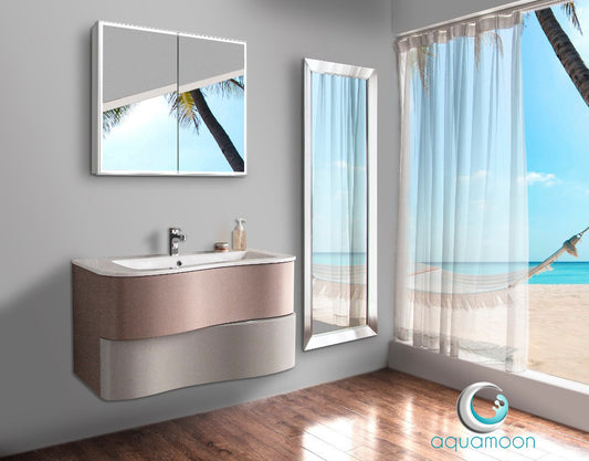 Aquamoon Cambria 39" Modern Bathroom Vanity Set - Stone