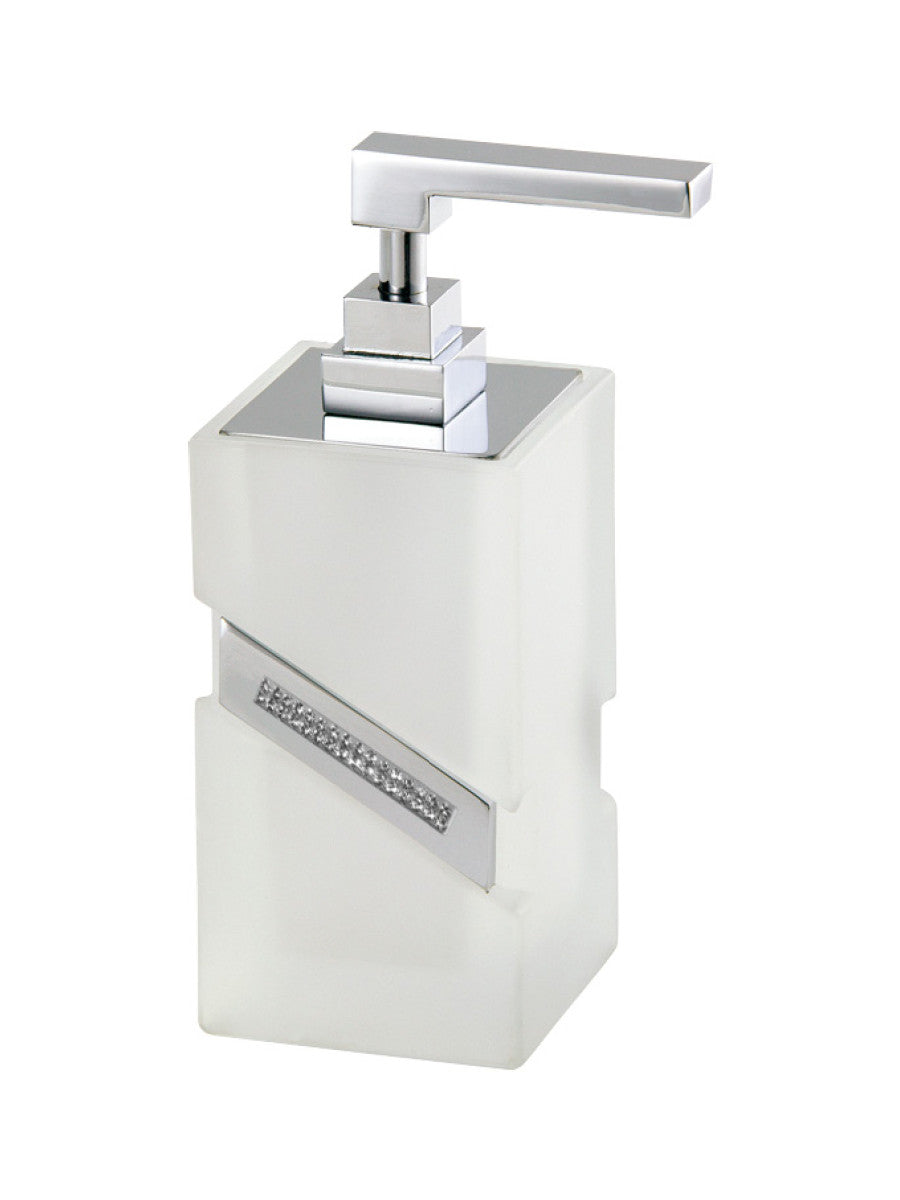 Carmen table glass soap dispenser - Chrome