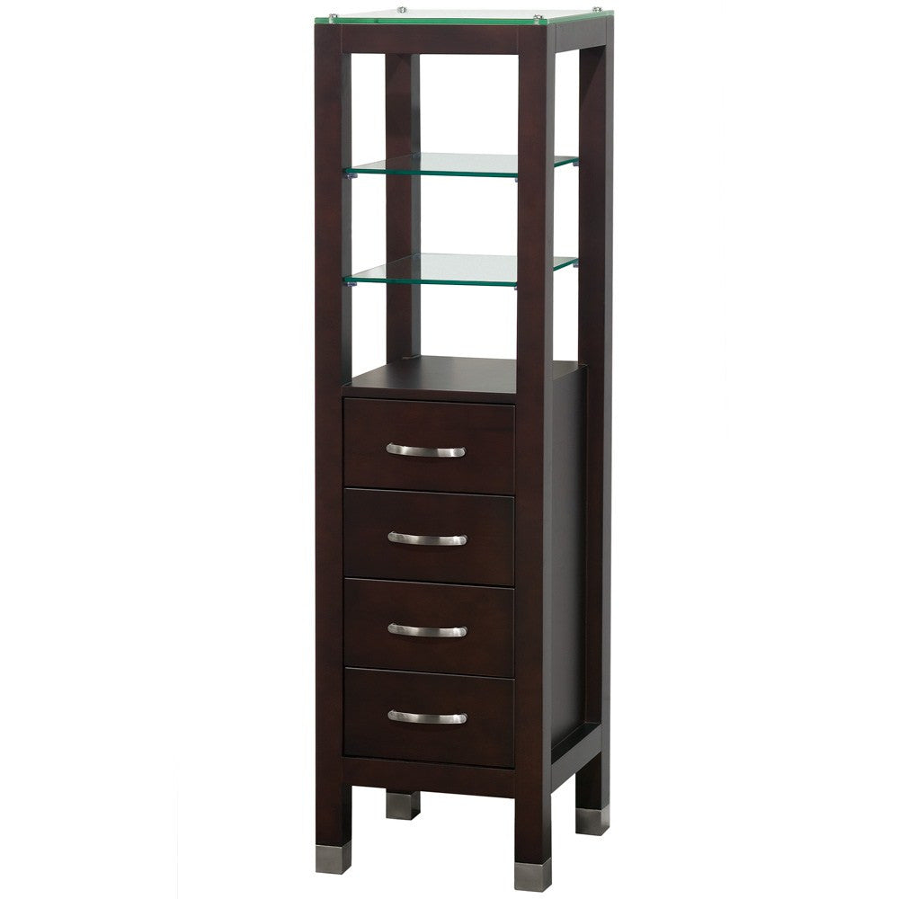 Wyndham Collection Tavello Linen Tower - Espresso