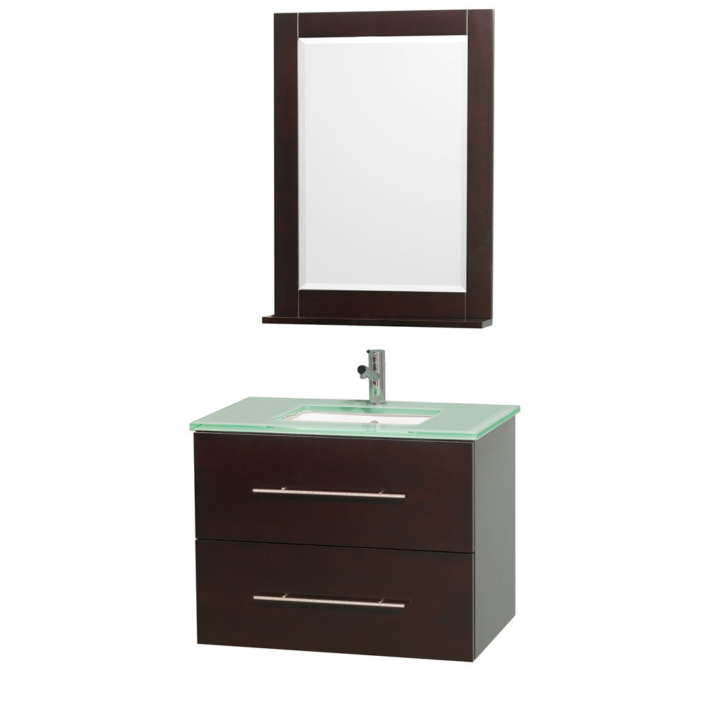 WYNDHAM COLLECTION Centra 30-Inch Single Bathroom Vanity Set - Espresso