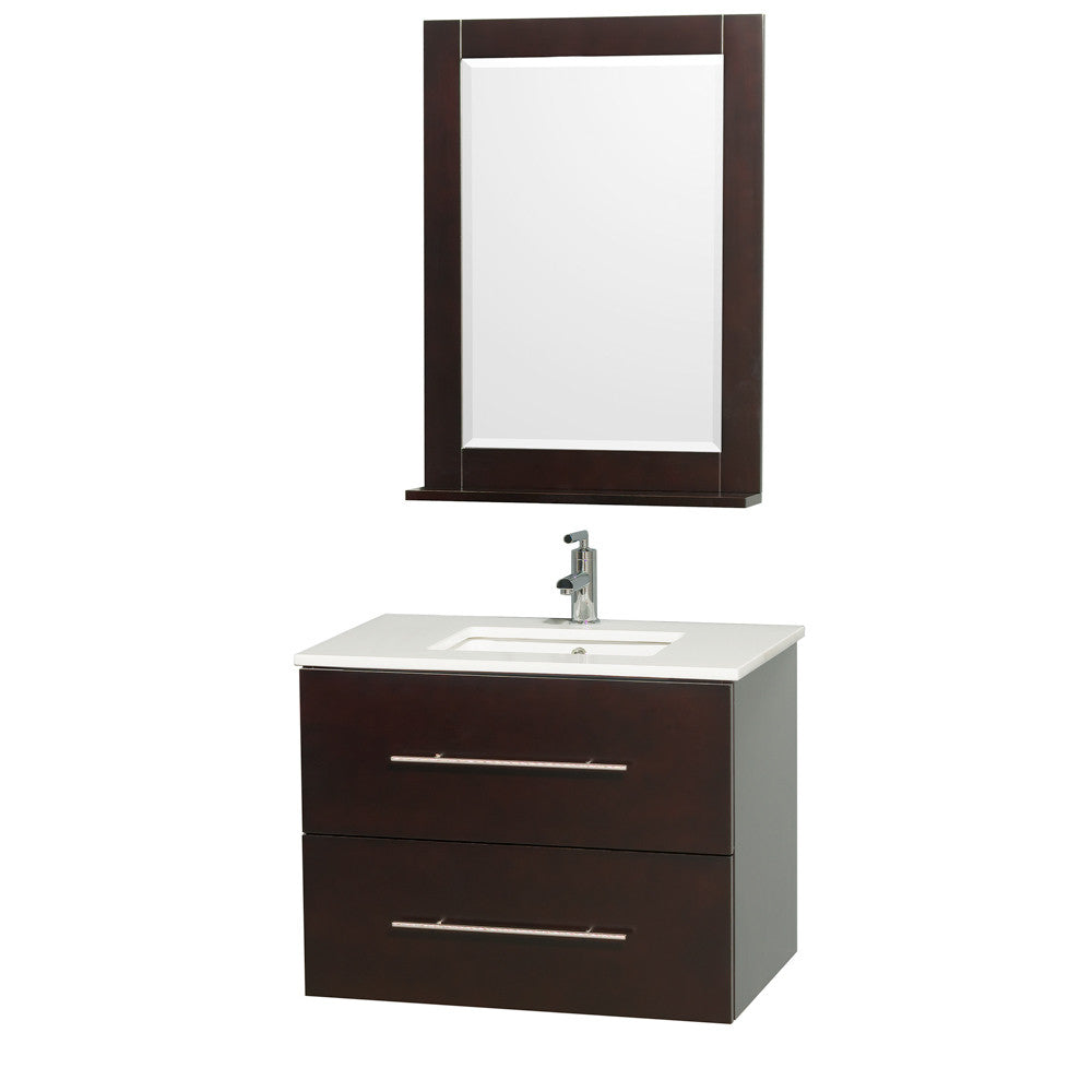 WYNDHAM COLLECTION Centra 30-Inch Single Bathroom Vanity Set - Espresso