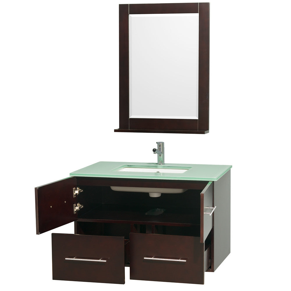 WYNDHAM COLLECTION Centra 36-inch single bathroom vanity set - Espresso