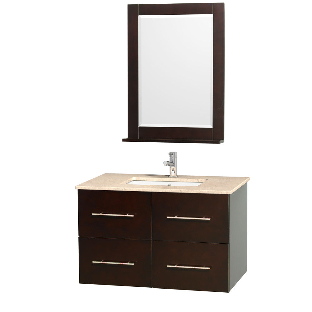 WYNDHAM COLLECTION Centra 36-inch single bathroom vanity set - Espresso