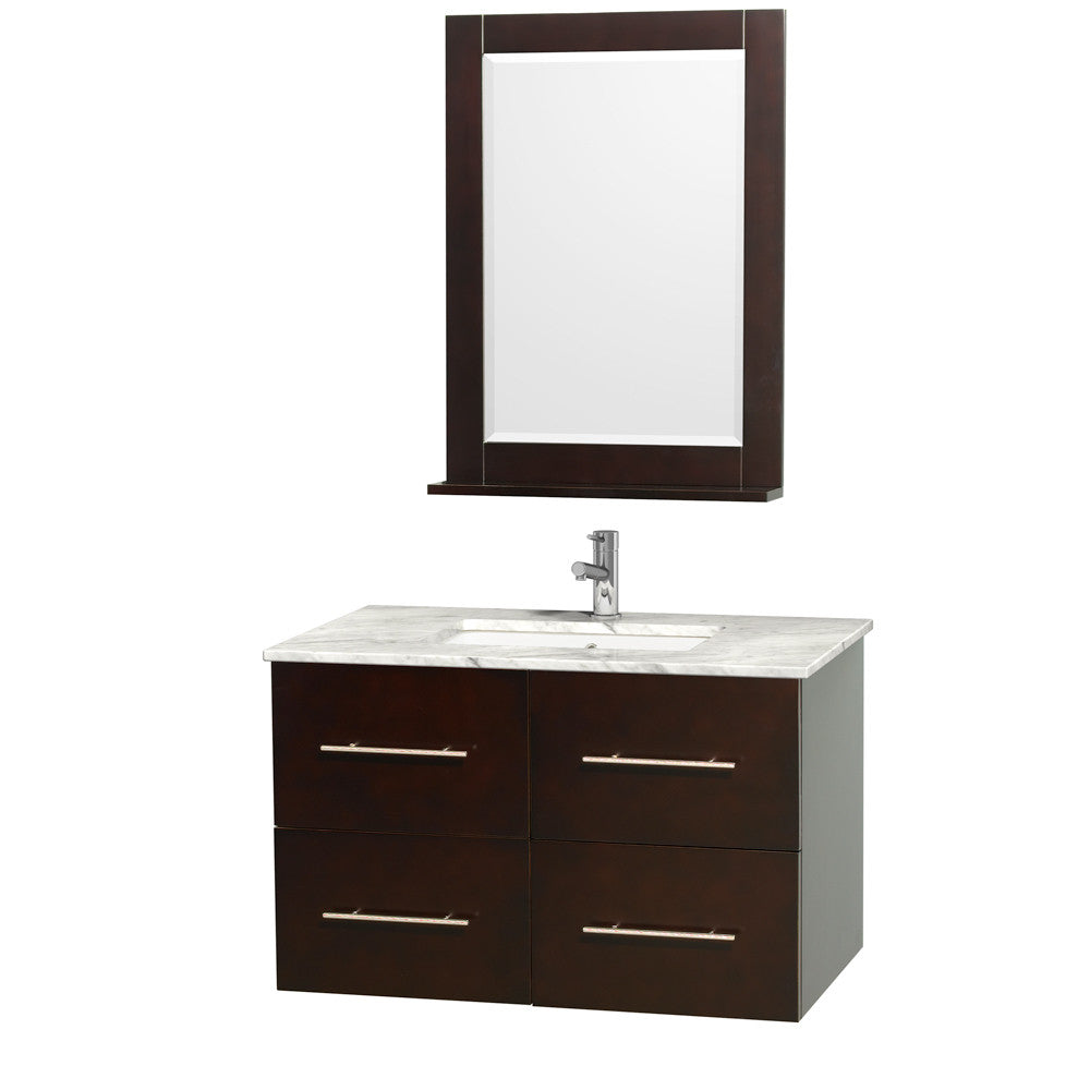 WYNDHAM COLLECTION Centra 36-inch single bathroom vanity set - Espresso