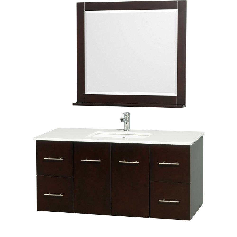 WYNDHAM COLLECTION Centra 48-inch single bathroom vanity set - Espresso