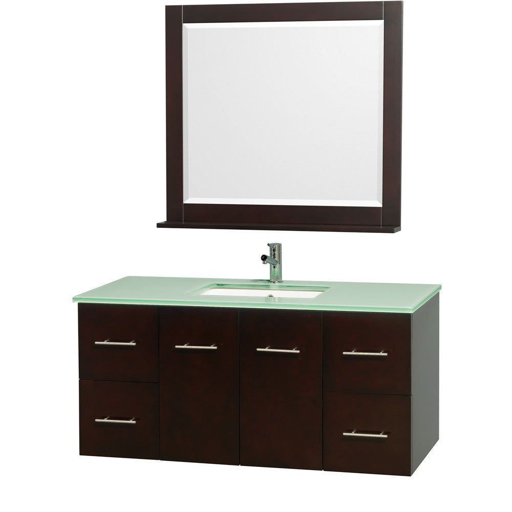 WYNDHAM COLLECTION Centra 48-inch single bathroom vanity set - Espresso