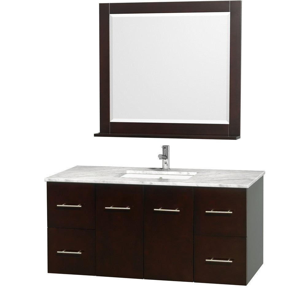WYNDHAM COLLECTION Centra 48-inch single bathroom vanity set - Espresso