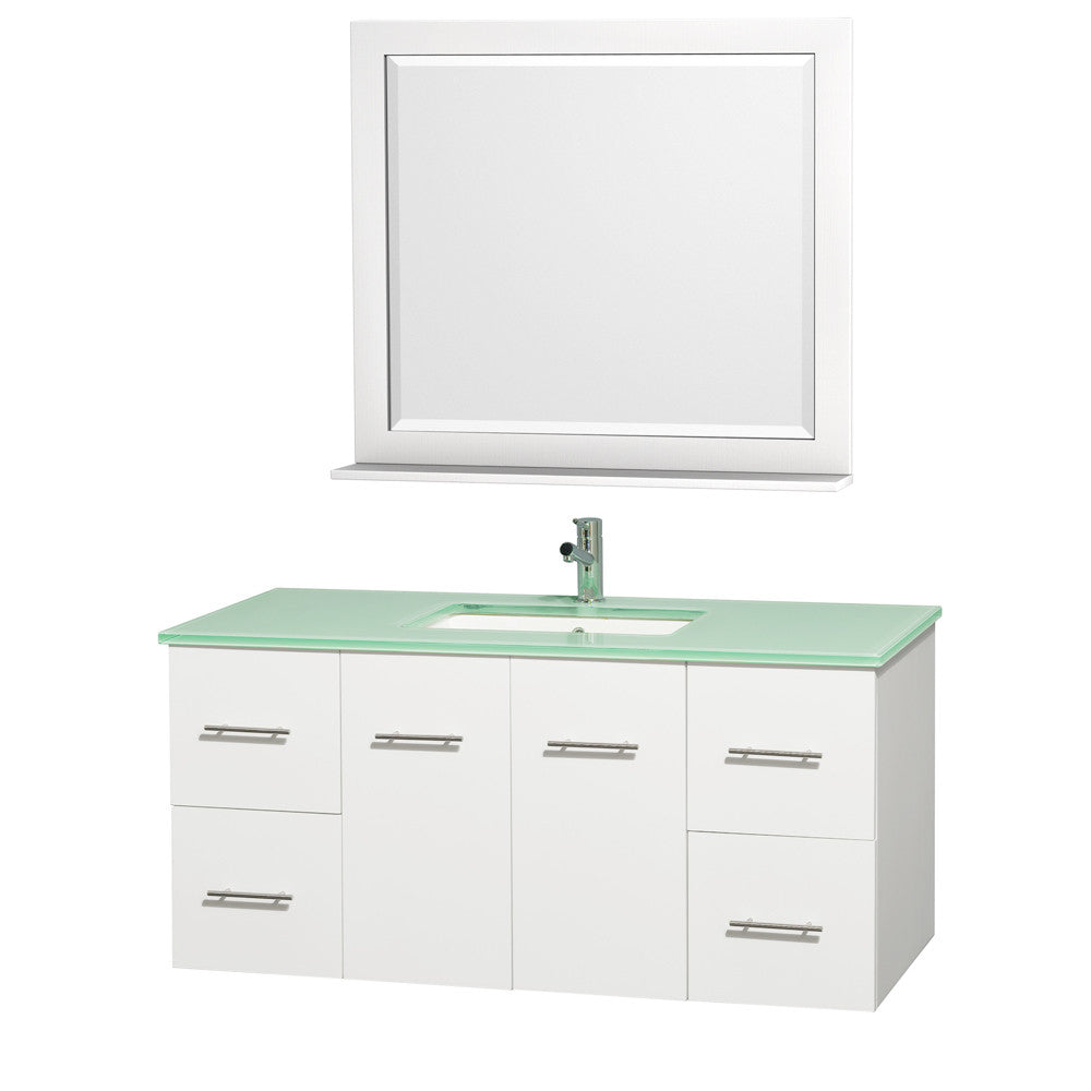 WYNDHAM COLLECTION Centra 48-inch single bathroom vanity set - White