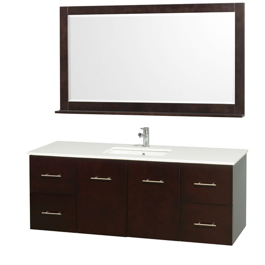 WYNDHAM COLLECTION Centra 60-inch Single Bathroom Vanity Set - Espresso