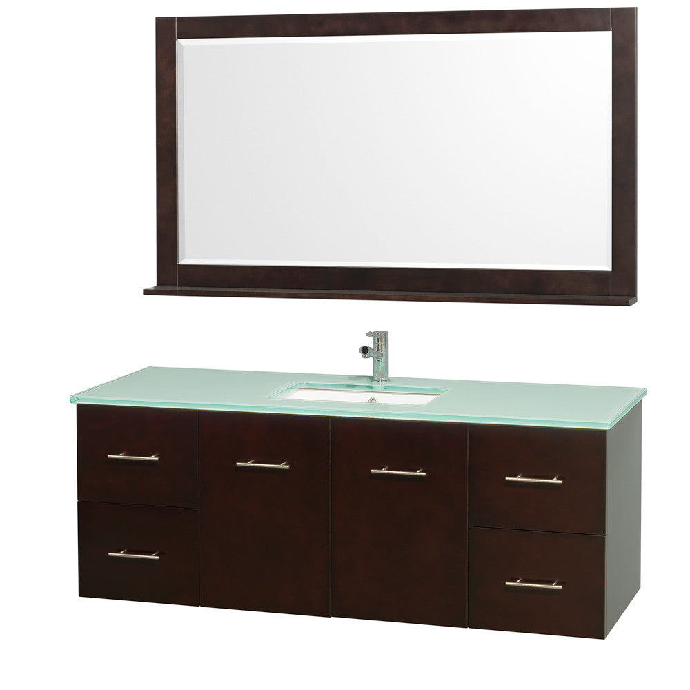 WYNDHAM COLLECTION Centra 60-inch Single Bathroom Vanity Set - Espresso