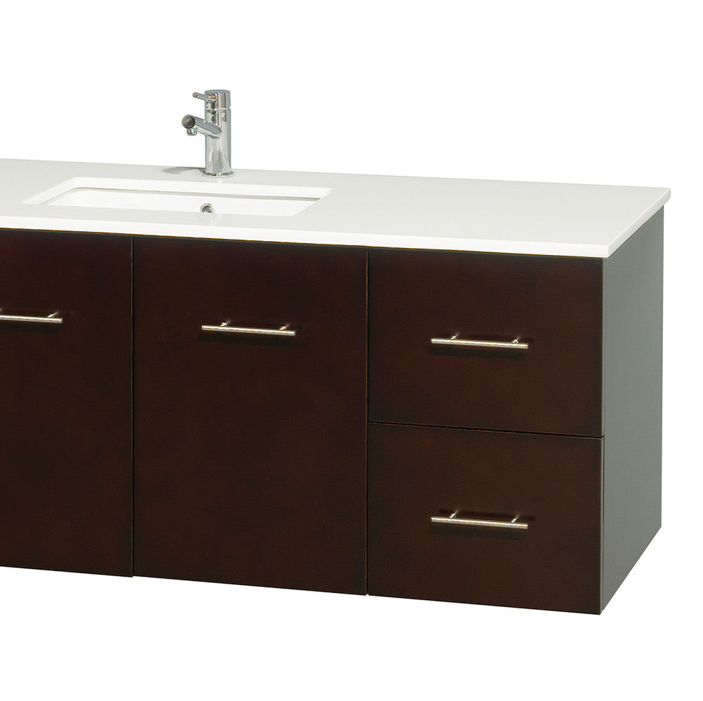 WYNDHAM COLLECTION Centra 60-inch Single Bathroom Vanity Set - Espresso