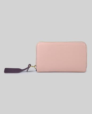Block Wallet in Blush / Plum