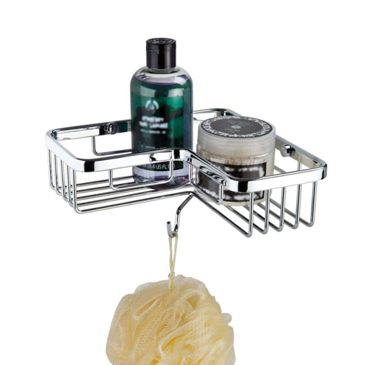 Corner 8-Inch Shower Basket - Chrome