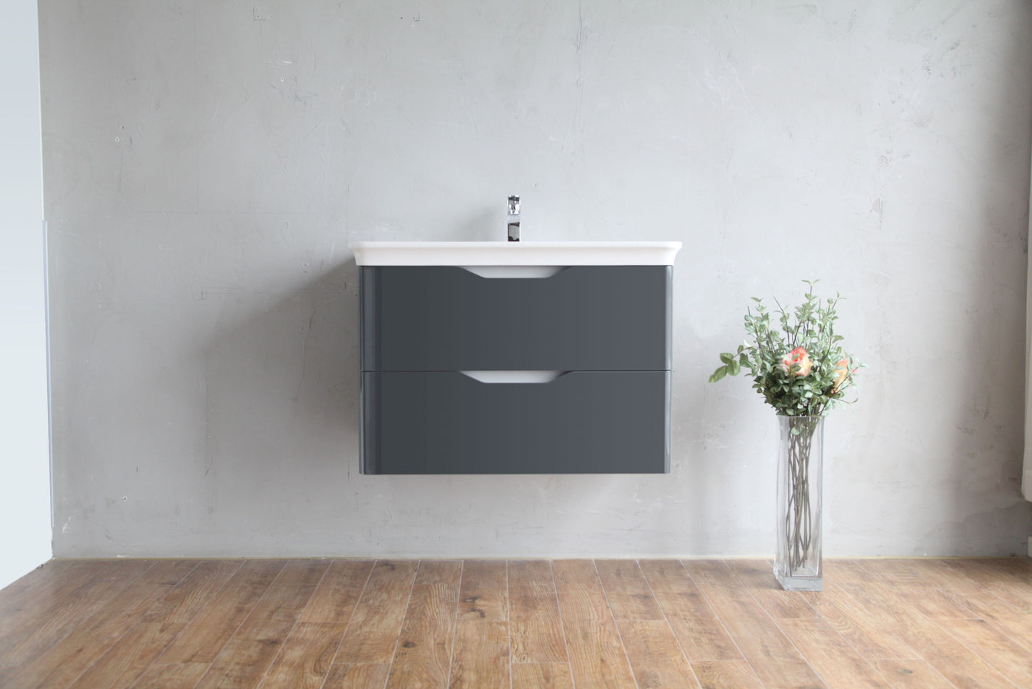 Aquamoon Cosmo 31 Modern Bathroom Vanity Set - Grey