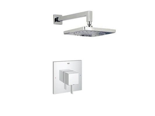 Grohe Starlight Chrome Eurocube/Cosmo Square Single Function Pressure Balance Shower Set