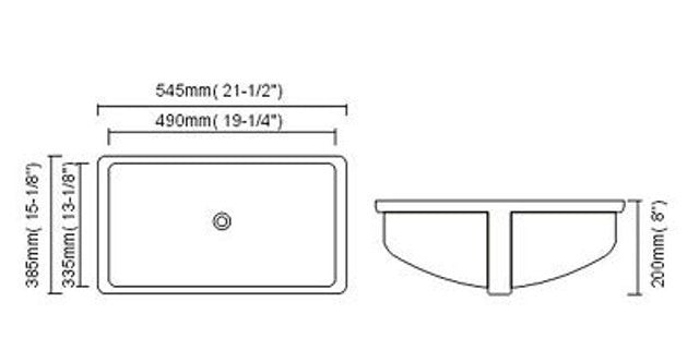 Dax-202-G Bathroom Undermount Sink