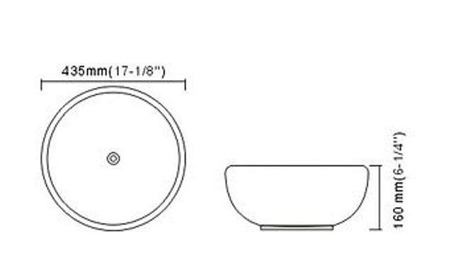 Dax-215 Black Modern Bathroom Vessel Sink (Ceramic)