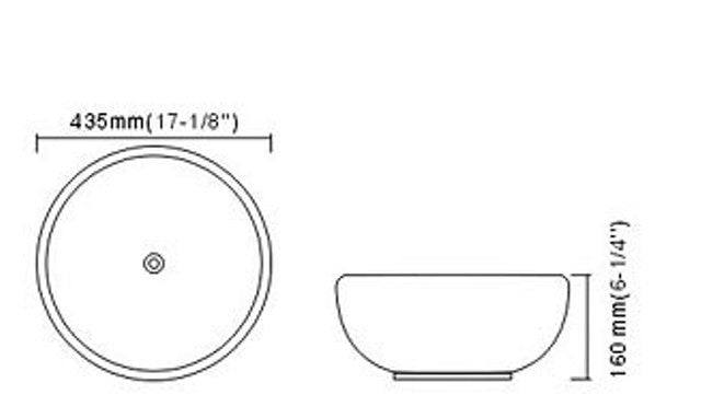 Dax-215 White Modern Bathroom Vessel Sink (Ceramic)