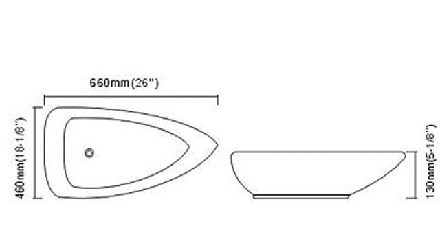 Dax-223 Modern Bathroom Vessel Sink (Ceramic)