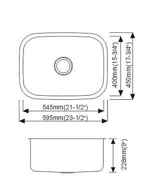 Dax-2317 Modern Undermount Single Bowl Kitchen Sink