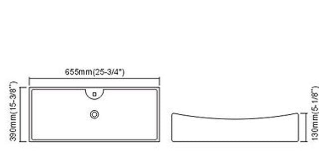 Dax-280-A Modern Bathroom Vessel Sink (Ceramic)