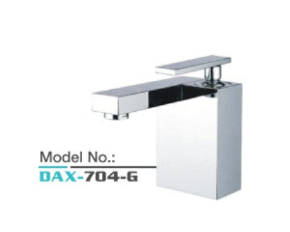 Dax-704-G Short Single Hole Mount Modern Bathroom Vanity Faucet