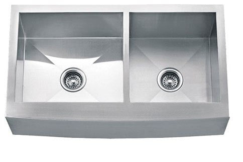 Dax-SQ-3320F Modern Undermount Double Bowl Kitchen Sink W/ Apron