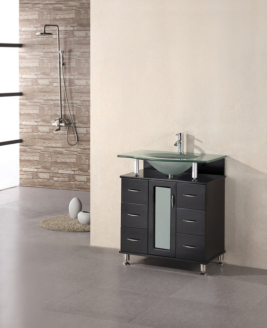 DESIGN ELEMENT Huntington 30" Single Drop-In Sink Vanity Set