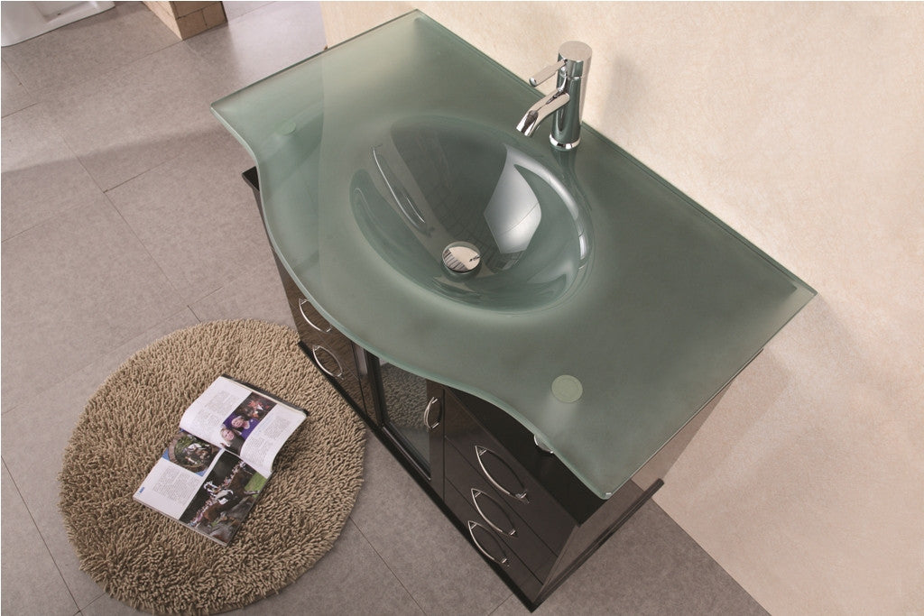 DESIGN ELEMENT Huntington 36" Single Drop In Sink Vanity Set