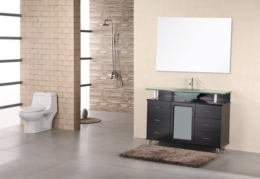 DESIGN ELEMENT Huntington 48" Single Drop-In Sink Vanity Set