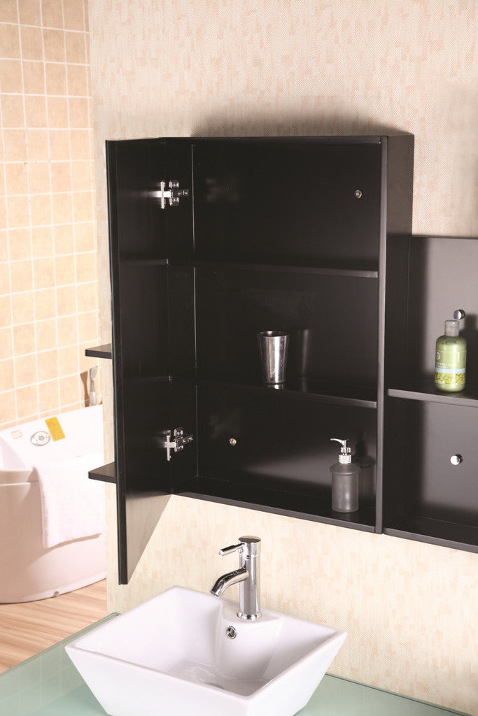 DESIGN ELEMENT Portland 72" Espresso Finish Double Sink Vanity Set