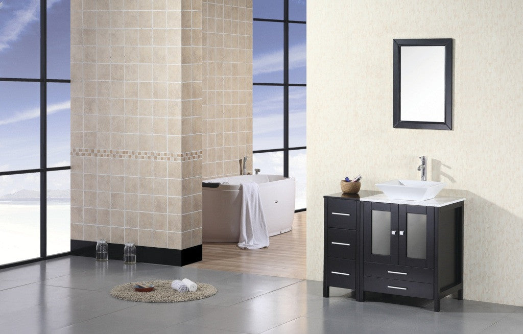 DESIGN ELEMENT Arlington 36" Single Vessel Sink Vanity - Espresso