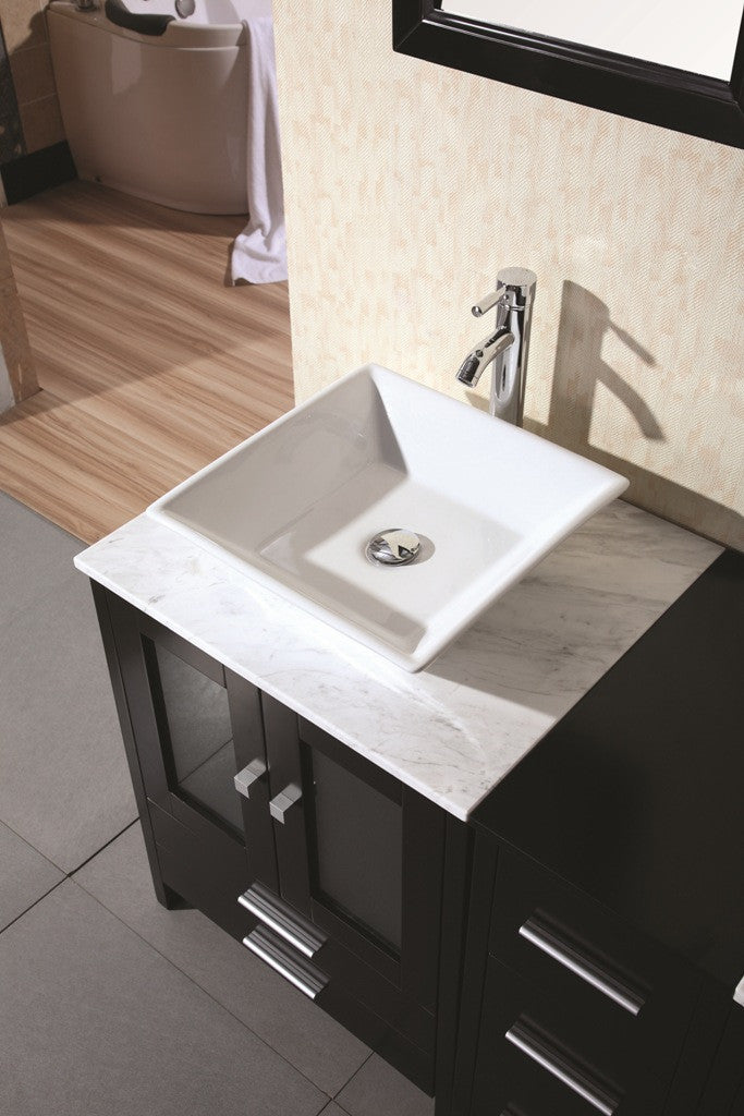 DESIGN ELEMENT Arlington 61" Double Sink Vanity Set - Dark Espresso