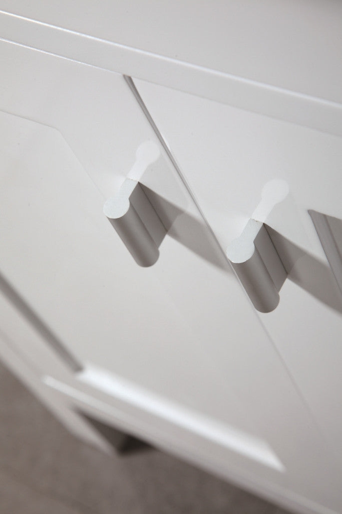 DESIGN ELEMENT London 61" Double Sink Vanity Set in White Finish