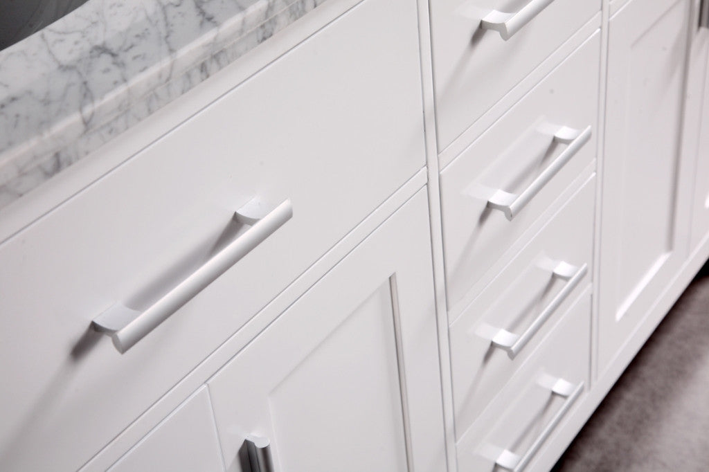 DESIGN ELEMENT London 61" Double Sink Vanity Set in White Finish