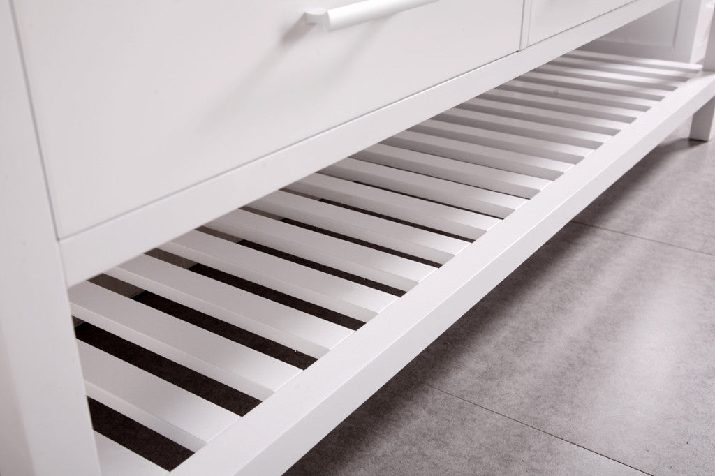 DESIGN ELEMENT London 72" Double Sink Vanity Set in Pearl White