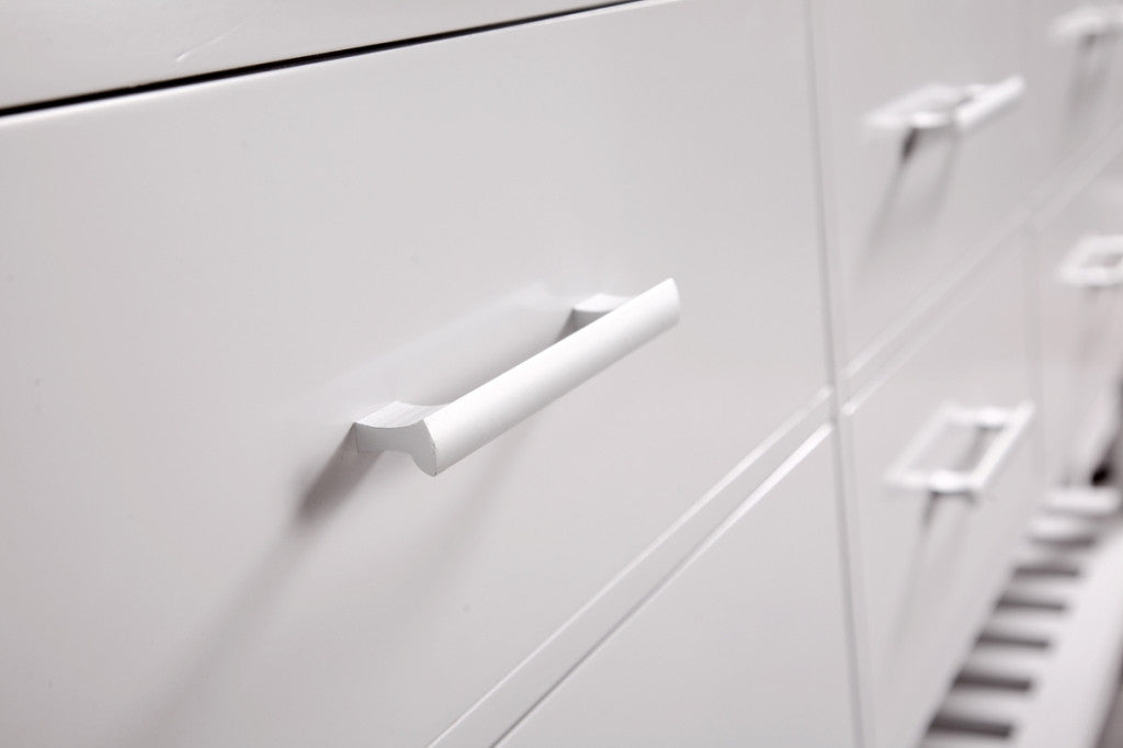 DESIGN ELEMENT London 72" Double Sink Vanity Set in Pearl White