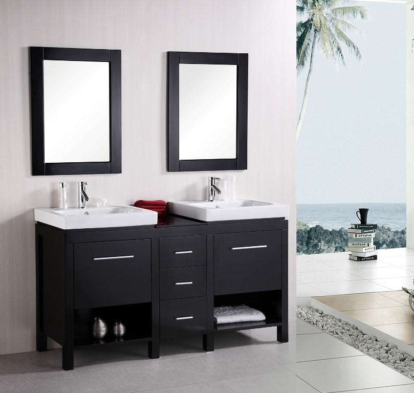 DESIGN ELEMENT New York 60" Double Sink Vanity Set