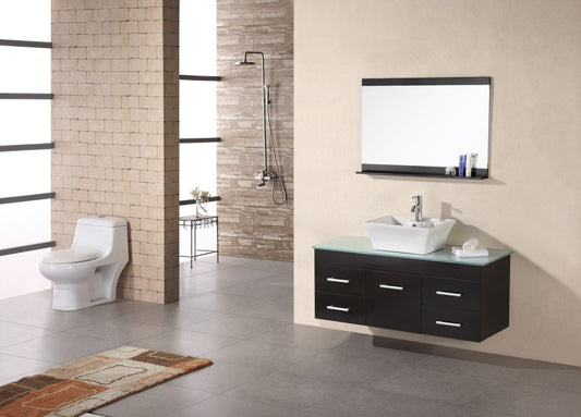 DESIGN ELEMENT Madrid 48" Wall-Mount Single Vessel Sink Vanity