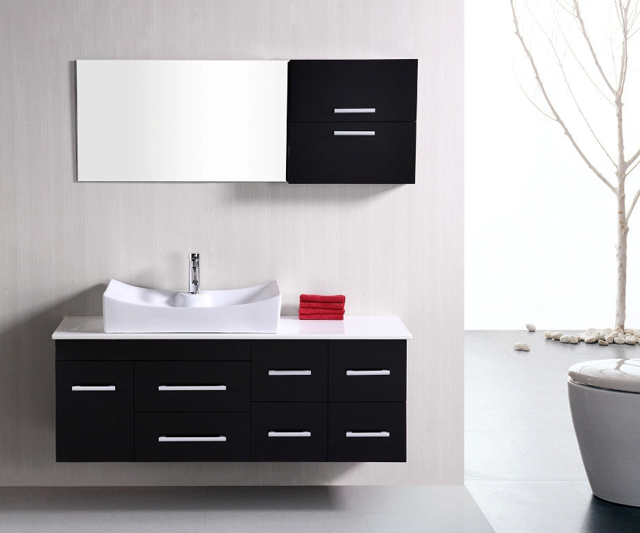 DESIGN ELEMENT Springfield 55" Wall-Mount Single Vessel Sink Vanity