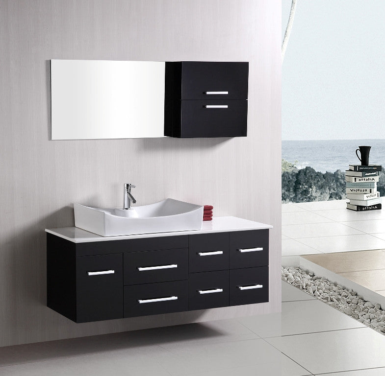 DESIGN ELEMENT Springfield 55" Wall-Mount Single Vessel Sink Vanity
