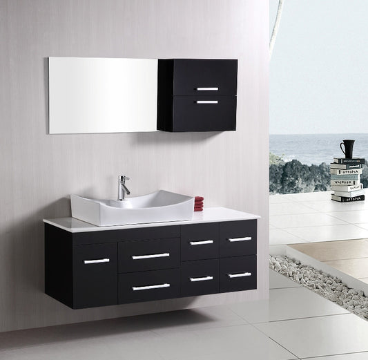 DESIGN ELEMENT Springfield 55" Wall-Mount Single Vessel Sink Vanity