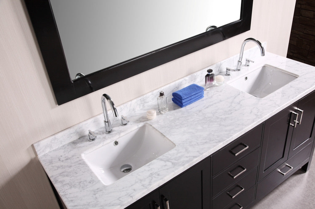 DESIGN ELEMENT London 72" Double Sink Vanity Set