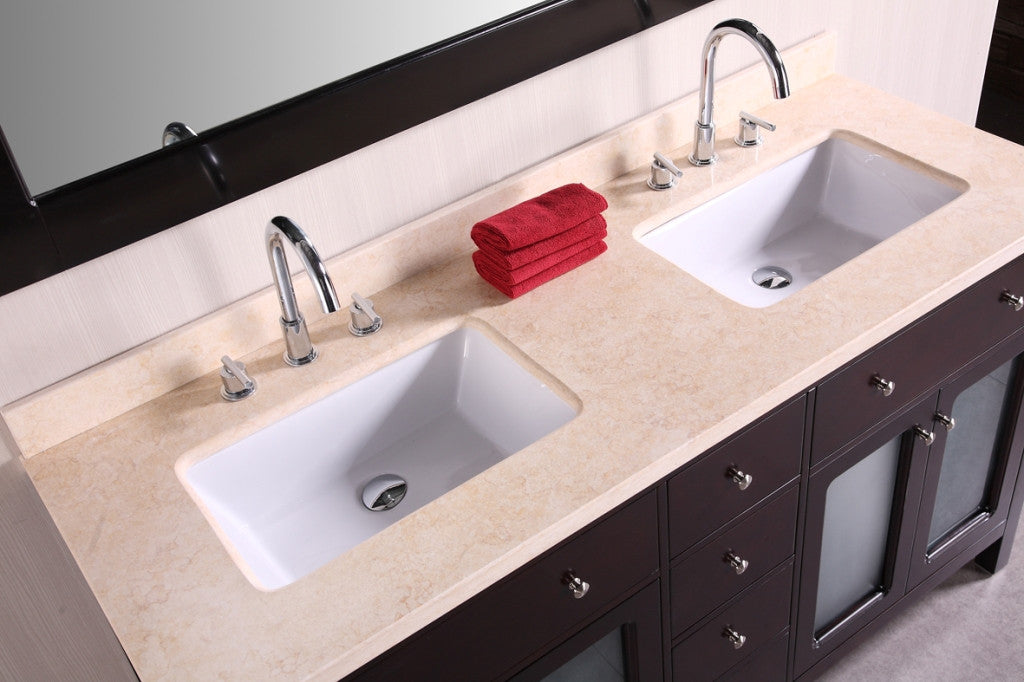 DESIGN ELEMENT Venetian 60" Double Sink Vanity Set