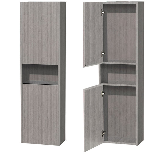 Diana Wall Cabinet By Wyndham Collection - Gray oak