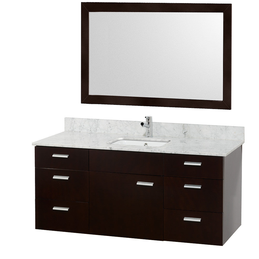WYNDHAM COLLECTION Encore 52-Inch Single Bathroom Vanity Set - Espresso