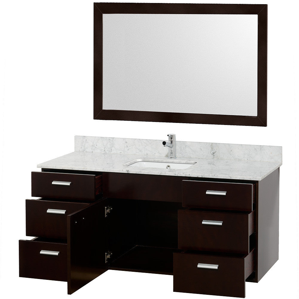 WYNDHAM COLLECTION Encore 52-Inch Single Bathroom Vanity Set - Espresso