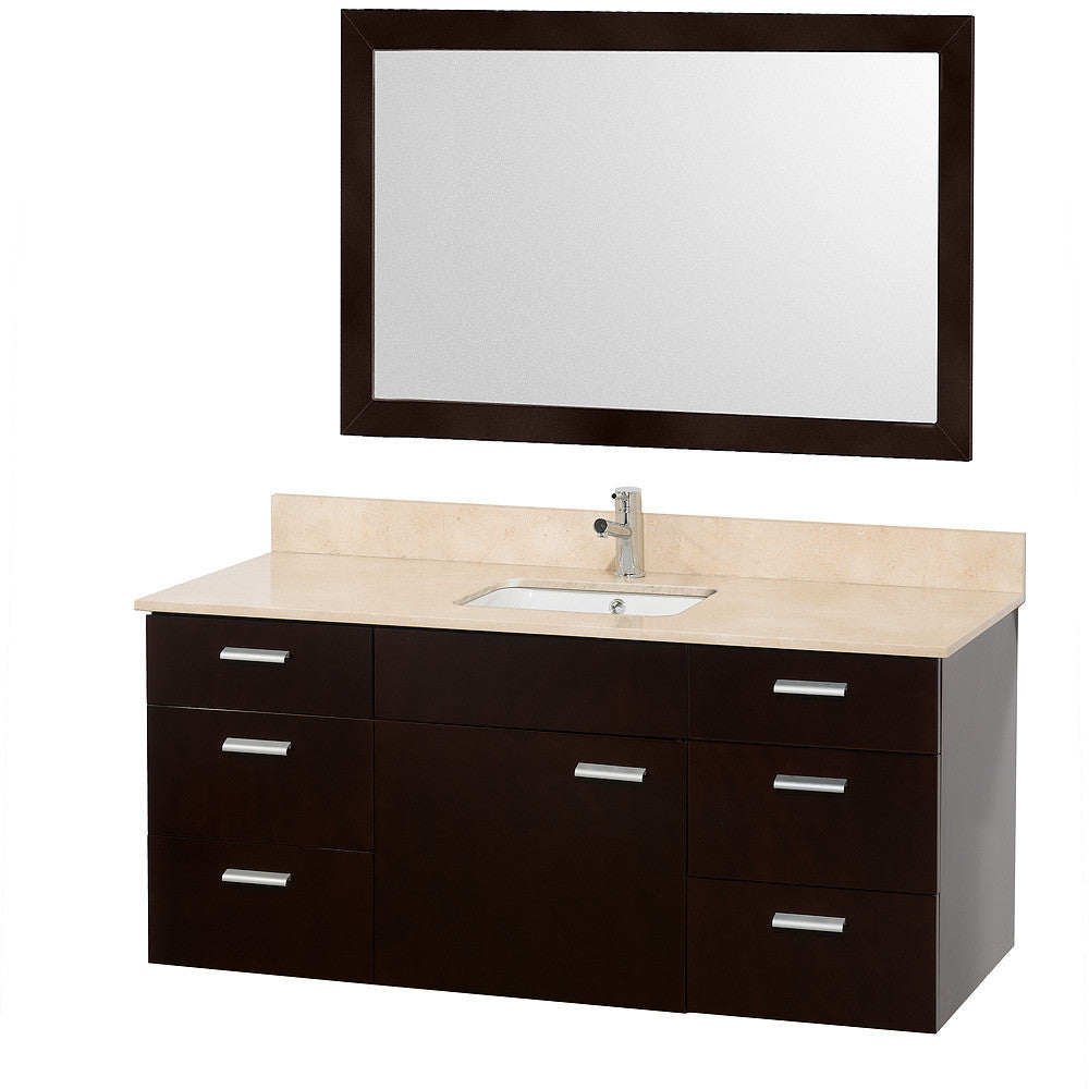 WYNDHAM COLLECTION Encore 52-Inch Single Bathroom Vanity Set - Espresso