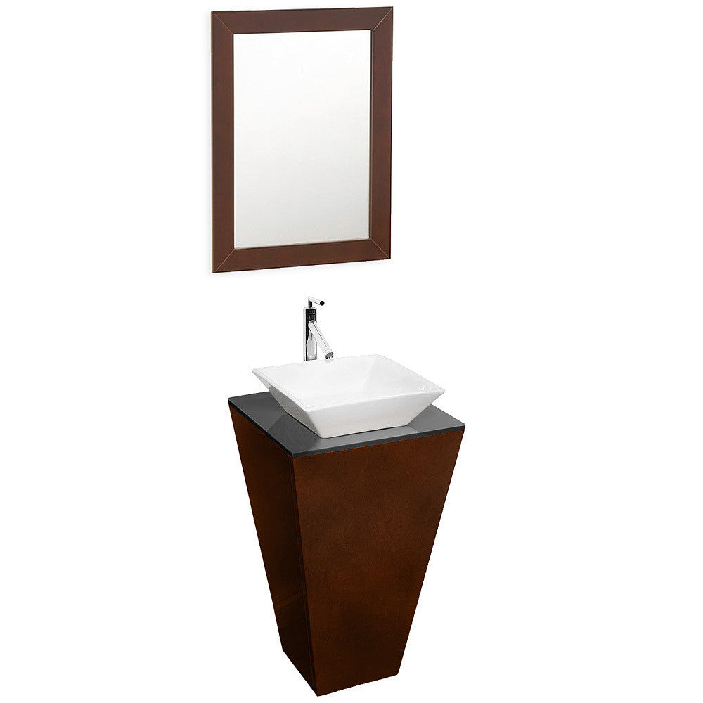 WYNDHAM COLLECTION Esprit Custom Bathroom Pedestal Vanity Set - Espresso